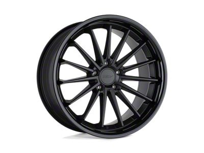 TSW Marina Matte Black with Gloss Black Lip Wheel; 19x8.5 (10-15 Camaro, Excluding ZL1)