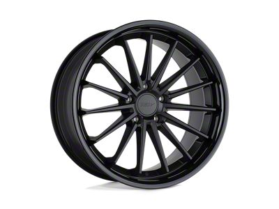 TSW Marina Matte Black with Gloss Black Lip Wheel; 19x8.5 (10-15 Camaro, Excluding ZL1)