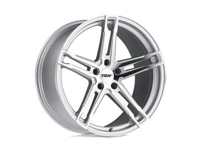 TSW Mechanica Silver with Mirror Cut Face Wheel; 18x8.5 (10-15 Camaro, Excluding ZL1)