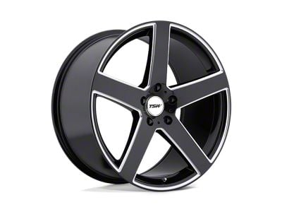 TSW Rivage Gloss Black with Milled Spoke Wheel; 20x10; 25mm Offset (10-15 Camaro, Excluding ZL1)