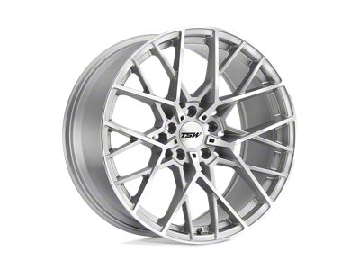 TSW Sebring Silver with Mirror Cut Face Wheel; Rear Only; 20x10; 40mm Offset (10-15 Camaro, Excluding ZL1)