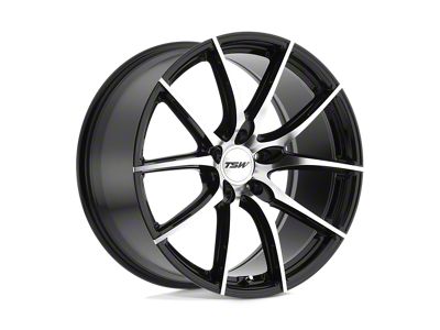 TSW Sprint Gloss Black with Mirror Cut Face Wheel; 18x8.5; 30mm Offset (10-15 Camaro, Excluding ZL1)