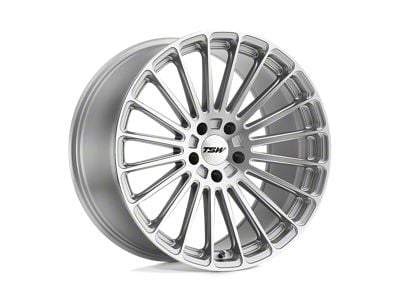 TSW Turbina Titanium Silver with Mirror Cut Face Wheel; Rear Only; 20x10; 44mm Offset (10-15 Camaro, Excluding ZL1)