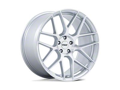 TSW Lasarthe Gloss Silver Machined Wheel; Rear Only; 18x10.5 (10-14 Mustang GT w/o Performance Pack, V6)