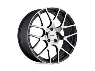 TSW Nurburgring Gunmetal with Mirror Cut Face Wheel; Rear Only; 18x10.5; 27mm Offset (10-14 Mustang GT w/o Performance Pack, V6)