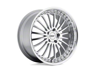 TSW Silverstone Silver with Mirror Cut Face and Lip Wheel; 19x9.5; 20mm Offset (10-14 Mustang)