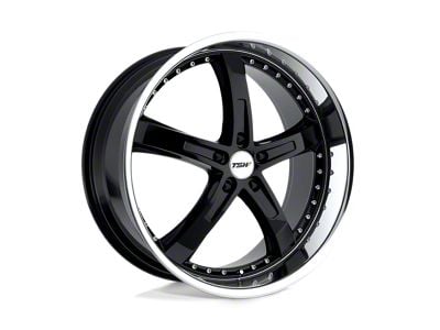 TSW Jarama Gloss Black with Mirror Cut Lip Wheel; 17x8; 40mm Offset (15-23 Mustang GT w/o Performance Pack, , V6)