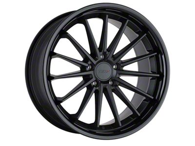 TSW Marina Matte Black with Gloss Black Lip Wheel; 20x8.5 (16-24 Camaro, Excluding ZL1)
