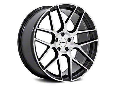 TSW Lasarthe Gloss Black Machined Wheel; Rear Only; 22x10.5 (11-23 RWD Charger, Excluding Widebody)