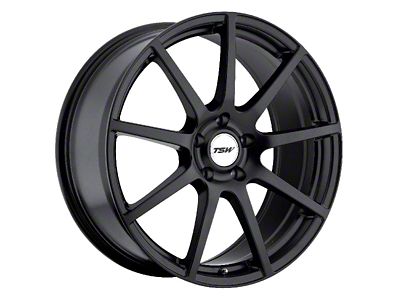 TSW Interlagos Matte Black Wheel; 18x9 (97-04 Corvette C5)