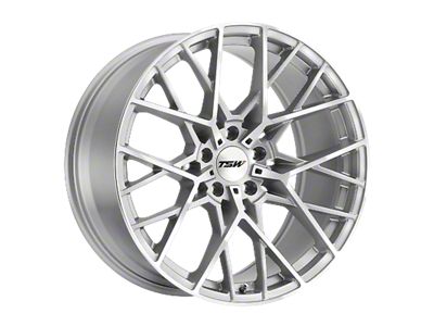 TSW Sebring Gloss Silver with Mirror Cut Face Wheel; Rear Only; 20x10 (21-24 Mustang Mach-E)