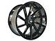 TW Racing E1 Forged Gloss Black with Silver Rivets Wheel; 20x8.5 (05-09 Mustang)
