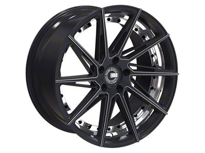 TW Racing E2 Forged Gloss Black with Milled Spokes Wheel; 20x8.5 (05-09 Mustang)