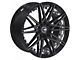 TW Racing E4 Forged Gloss Black with Milled Spokes Wheel; Rear Only; 20x10 (05-09 Mustang)