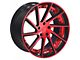 TW Racing E1 Forged Gloss Black with Red Wheel; 20x8.5 (10-14 Mustang)