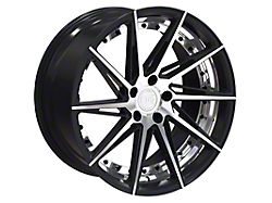 TW Racing E2 Forged Gloss Black with Machined Face Wheel; Rear Only; 20x10 (15-23 Mustang GT, EcoBoost, V6)