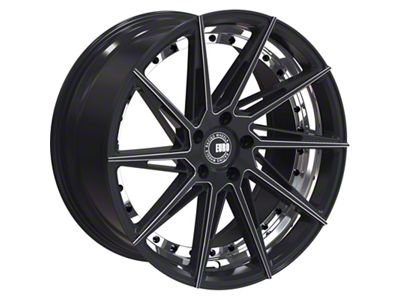 TW Racing E2 Forged Gloss Black with Milled Spokes Wheel; 20x8.5; 35mm Offset (15-23 Mustang GT, EcoBoost, V6)