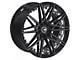 TW Racing E4 Forged Gloss Black with Milled Spokes Wheel; Rear Only; 20x10 (2024 Mustang)