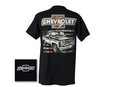 1973 Chevy and Camo Flag T-Shirt