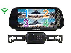 300-Foot Digital Wireless Range License Plate Backup Camera with Clip On Mirror (Universal; Some Adaptation May Be Required)