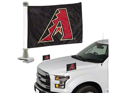 Ambassador Flags with Arizona Diamondbacks Logo; Black (Universal; Some Adaptation May Be Required)