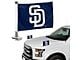 Ambassador Flags with San Diego Padres Logo; Navy (Universal; Some Adaptation May Be Required)