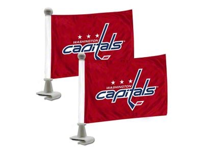 Ambassador Flags with Washington Capitals Logo; Red (Universal; Some Adaptation May Be Required)