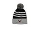 Beanie with C8 Cross Flags and Pom Pom; Gray