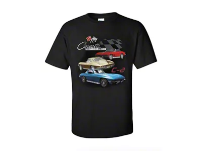 C2 Corvette Trio Shirt; Black