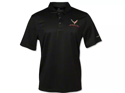 C8 Corvette Racing Polo Shirt; Black