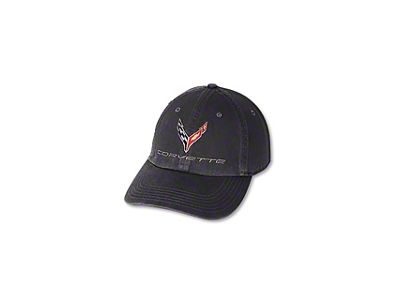 C8 Cross Flags Hat; Charcoal