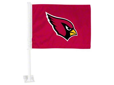 Car Flag with Arizona Cardinals Logo; Red (Universal; Some Adaptation May Be Required)