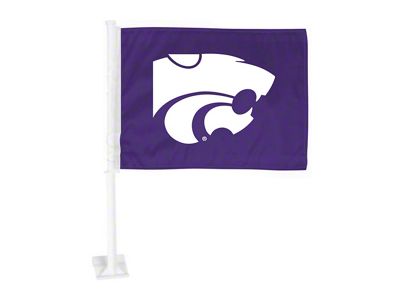 Car Flag with Kansas State University Logo; Purple (Universal; Some Adaptation May Be Required)