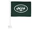 Car Flag with New York Jets Logo; Green (Universal; Some Adaptation May Be Required)