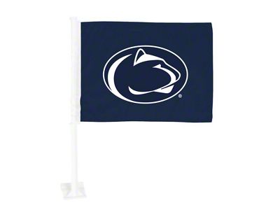 Car Flag with Pennsylvania State University Logo; Navy (Universal; Some Adaptation May Be Required)