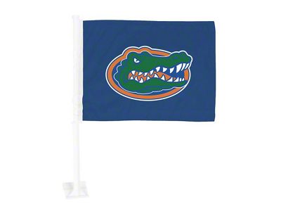 Car Flag with University of Florida Logo; Blue (Universal; Some Adaptation May Be Required)