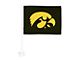 Car Flag with University of Iowa Logo; Black (Universal; Some Adaptation May Be Required)