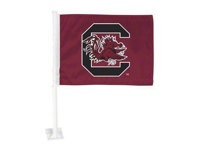 Car Flag with University of South Carolina Logo; Maroon (Universal; Some Adaptation May Be Required)