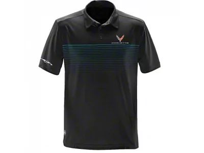 Car Gesture Striped Polo Shirt