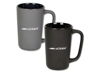 Ceramic Coffee Mug with C8 Z06 Logo; Black