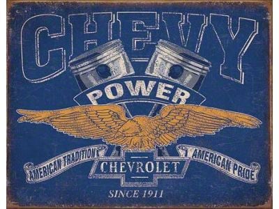 Chevy Power Tin Sign