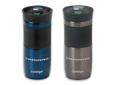 Contigo Stainless Steel Tumbler with Camaro Logo; Blue