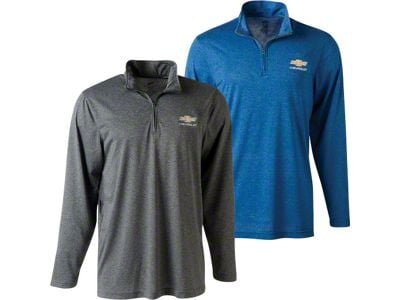 Cool and Dry Performance Quarter-Zip Jacket; Royal Heather