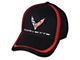 Corvette Hat; Black with Red Accent