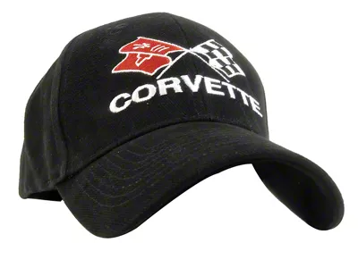 Crossed Flags Hat; Black