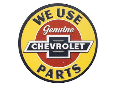 Die Cut Embossed Tin Magnet; Chevrolet Parts