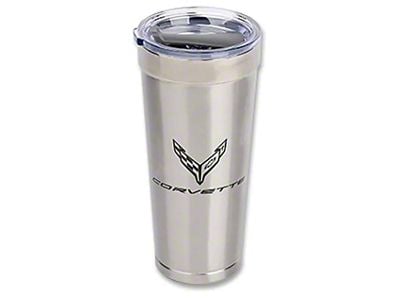 Double Wall Polar Travel Tumbler with Copper Vacuum Insulation; Silver