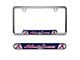 Embossed License Plate Frame with Atlanta Braves Logo; Navy (Universal; Some Adaptation May Be Required)