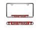 Embossed License Plate Frame with Texas Tech University Logo; Chrome (Universal; Some Adaptation May Be Required)