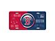 Embossed Metal License Plate with Boston Red Sox Logo; Red / Navy (Universal; Some Adaptation May Be Required)